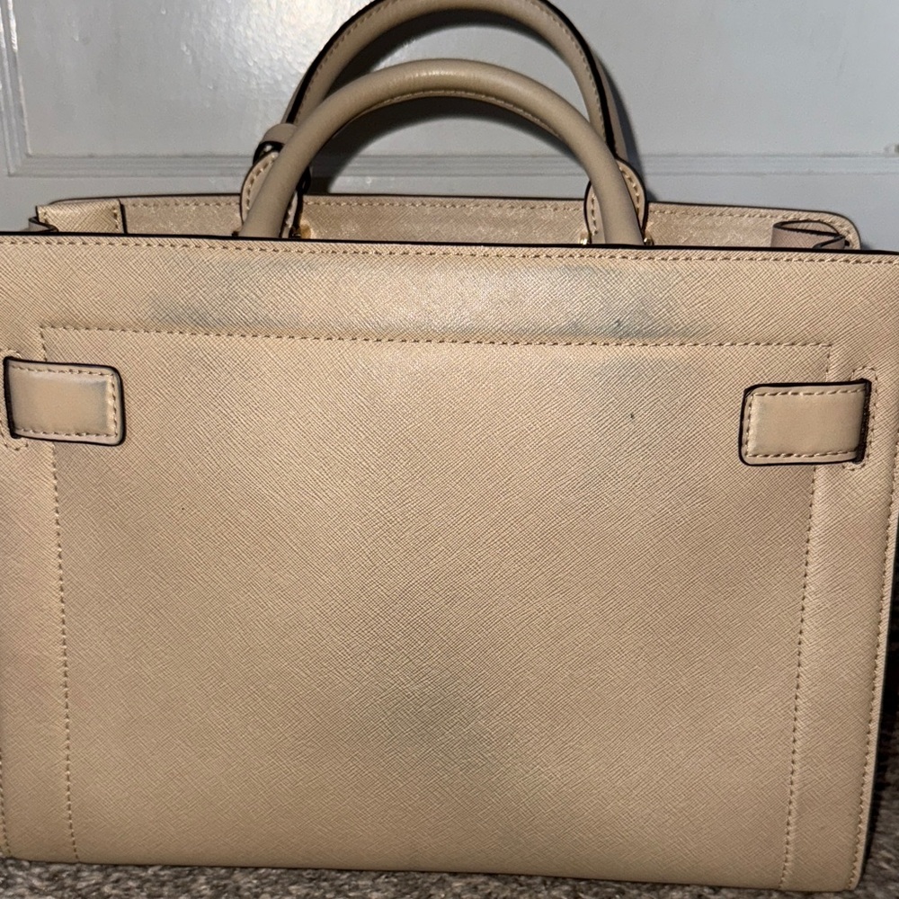 Michael Kors Beige Leather Satchel - Picture 10 of 10